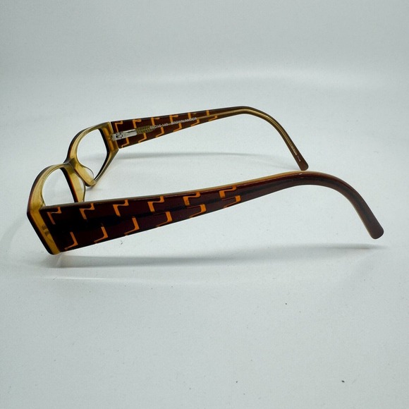 Bulova Eyeglasses Frame Brown Rectangle Trapani Orange Full Rim 52-15-140 H10174 main image 7